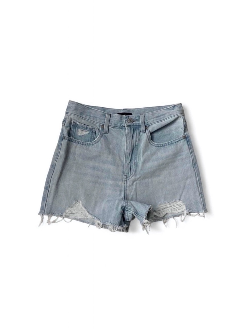 uniqlo light blue jean shorts